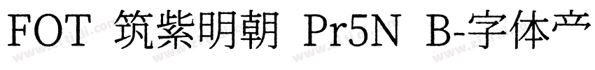 FOT 筑紫明朝 Pr5N B字体转换